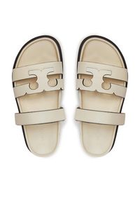 Tory Burch Klapki Ines Sport Slide 161636 Écru. Materiał: skóra. Styl: sportowy #4