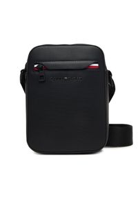 TOMMY HILFIGER - Tommy Hilfiger Saszetka Th Corp Mini Reporter AM0AM14020 Czarny. Kolor: czarny. Materiał: skóra #1