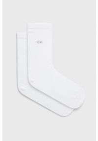 Calvin Klein skarpetki (2-pack) damskie kolor biały. Kolor: biały #1