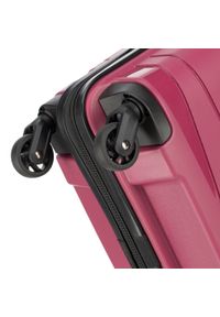 Wittchen - Duża walizka z polipropylenu z geometrycznymi tłoczeniami. Kolor: różowy. Materiał: guma. Wzór: geometria. Styl: elegancki #5