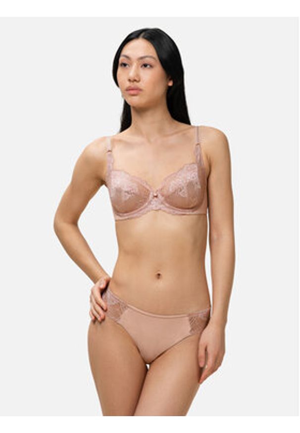 Triumph Biustonosz z fiszbiną Wild Peony Florale 10209608 Różowy. Kolor: różowy. Materiał: syntetyk