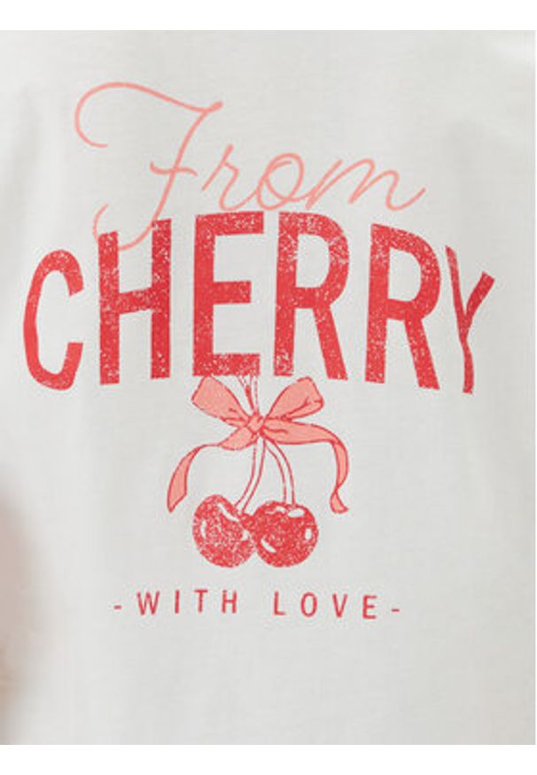 JDY T-Shirt Daisy 15348400 Biały Regular Fit. Kolor: biały. Materiał: bawełna