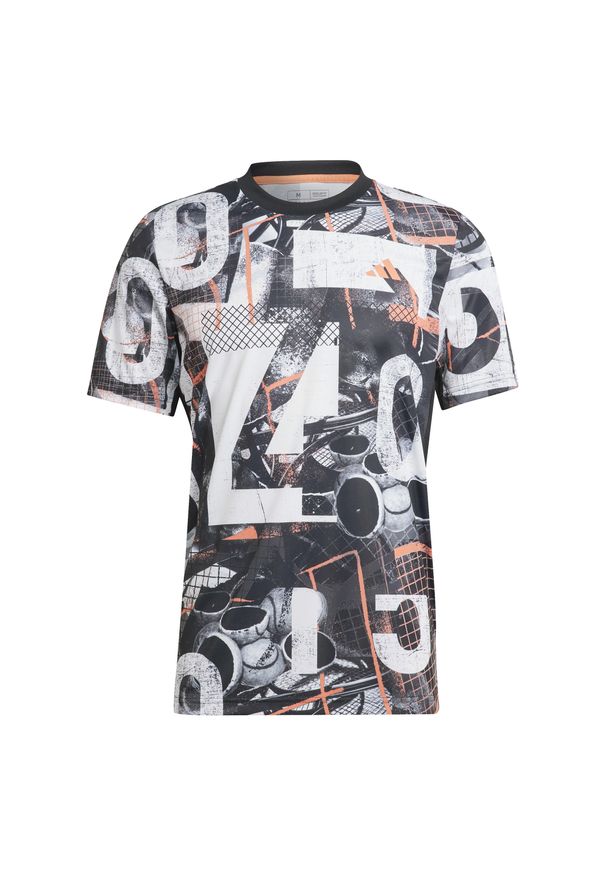 Adidas - Koszulka adidas Club Graph. Kolor: czarny, biały, wielokolorowy. Sport: tenis