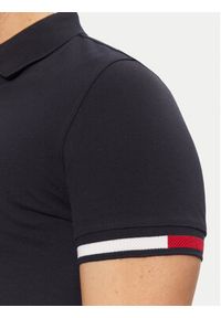 TOMMY HILFIGER - Tommy Hilfiger Polo Flag Cuff MW0MW37518 Granatowy Slim Fit. Typ kołnierza: polo. Kolor: niebieski. Materiał: bawełna