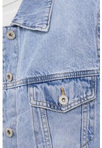 Answear Lab kurtka jeansowa damska przejściowa. Okazja: na co dzień. Kolor: niebieski. Materiał: jeans. Styl: wakacyjny #3