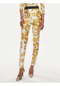 Versace Jeans Couture Legginsy 76HAC101 Biały Skinny Fit. Kolor: biały. Materiał: syntetyk