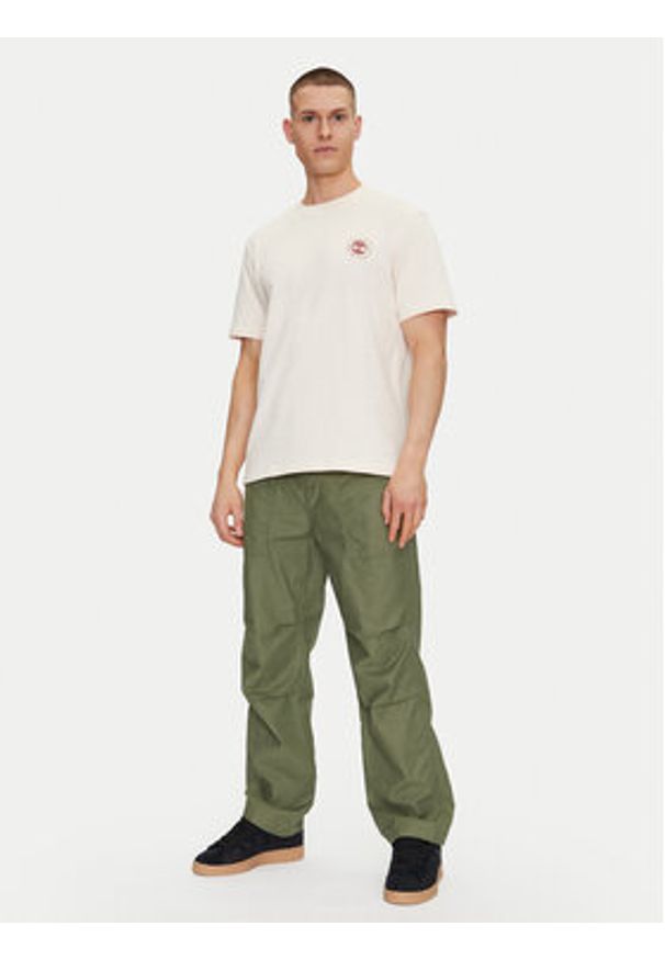 Timberland T-Shirt TB0A6DPD Beżowy Regular Fit. Kolor: beżowy. Materiał: bawełna