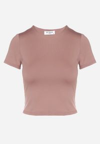 Born2be - Ciemnoróżowy T-shirt Krótki z Wiskozą Eframera. Kolor: różowy. Materiał: wiskoza. Długość: krótkie. Sezon: lato. Styl: klasyczny