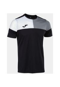 Joma Crew Sport T-shirt - Oddychający i Lekki. Kolor: czarny, biały, szary, wielokolorowy. Materiał: poliester. Sport: fitness, piłka nożna