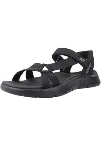 skechers - Sandały SKECHERS SLIP-INS GO WALK FLEX Czarny. Kolor: czarny. Materiał: tkanina