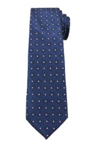 Ciemny Granatowy Elegancki Krawat -Angelo di Monti- 6 cm, Męski, Wzór Geometryczny. Kolor: niebieski. Wzór: geometria. Styl: elegancki #1