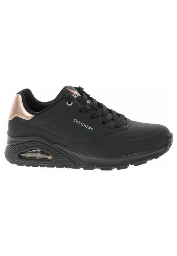 skechers - Buty do chodzenia damskie Skechers Uno Golden Air. Zapięcie: sznurówki. Kolor: czarny. Materiał: guma, materiał, syntetyk. Szerokość cholewki: normalna. Sport: turystyka piesza