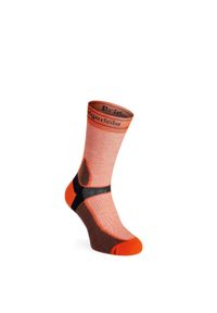 BRIDGEDALE - Skarpety rowerowe męskie Bridgedale MTB Summer Weight T2 Coolmax Sport Boot. Kolor: szary, pomarańczowy, wielokolorowy