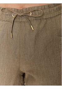 Olsen Spodnie materiałowe 14002059 Khaki Regular Fit. Kolor: brązowy. Materiał: len #3