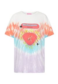 ONETEASPOON - Koszulka z nadrukiem Tie Dye. Kolor: różowy, wielokolorowy, fioletowy. Materiał: bawełna. Wzór: nadruk #4
