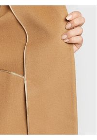 Calvin Klein Płaszcz wełniany K20K204154 Brązowy Regular Fit. Kolor: brązowy. Materiał: wełna #4