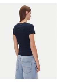 Tommy Jeans T-Shirt Tjw Slim Essential Logo 2 Tee DW0DW20316 Granatowy Regular Fit. Kolor: niebieski. Materiał: syntetyk, bawełna #4