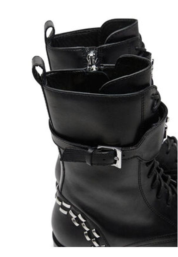 Patrizia Pepe Trapery 8Y0102/L119-K103 Czarny. Kolor: czarny. Materiał: skóra