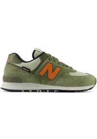 Buty unisex New Balance U574SOC – zielone. Kolor: zielony. Materiał: guma, skóra, syntetyk, materiał, tkanina. Szerokość cholewki: normalna. Model: New Balance 574