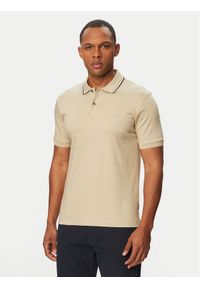 BOSS Polo Penrose 38 50469360 Beżowy Slim Fit. Typ kołnierza: polo. Kolor: beżowy. Materiał: bawełna #1