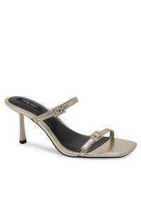 Nine West Klapki ZL23005-1CC Złoty. Kolor: złoty. Materiał: skóra #4