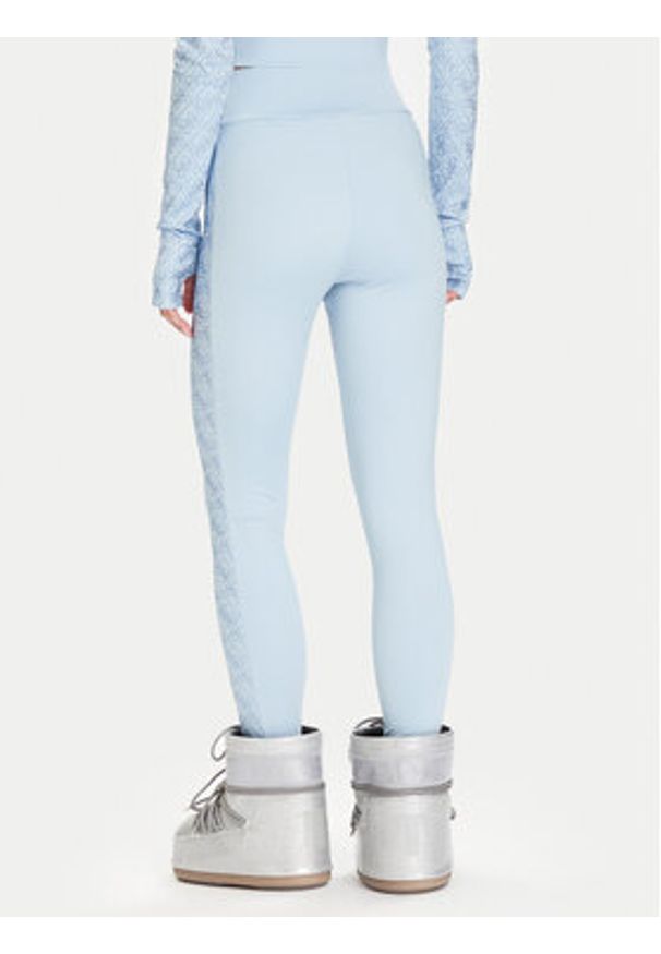 Guess Legginsy W5BB72 K7182 Błękitny Slim Fit. Kolor: niebieski. Materiał: syntetyk
