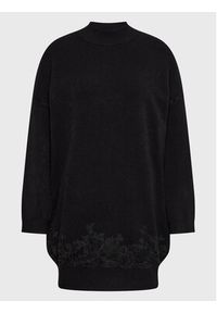 Ermanno Firenze Sukienka dzianinowa Q002EP1 Czarny Regular Fit. Kolor: czarny. Materiał: syntetyk #4