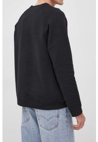 Paul Smith bluza z domieszką wełny męska kolor czarny gładka. Kolor: czarny. Materiał: wełna. Długość rękawa: raglanowy rękaw. Wzór: gładki #4