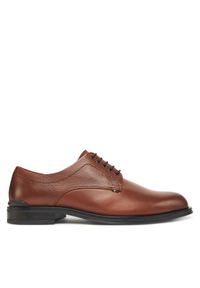TOMMY HILFIGER - Tommy Hilfiger Półbuty Corporate Hilfiger FM0FM05581 Brązowy. Kolor: brązowy. Materiał: skóra