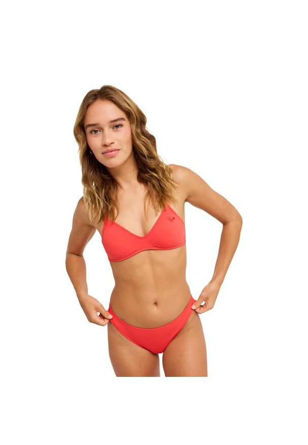 Roxy - Majtki bikini o średnim kryciu dla Kobiety SOLID ESSENTIALS Czerwony. Kolor: różowy. Materiał: poliester, elastan, tkanina