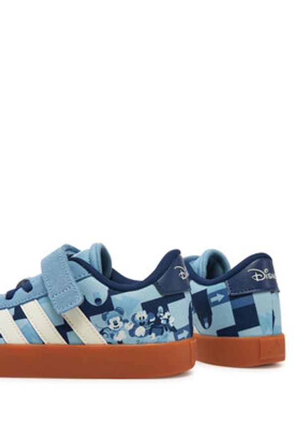 Adidas - adidas Sneakersy Disney Mickey VL JH6077 Granatowy. Kolor: niebieski. Materiał: skóra. Wzór: motyw z bajki
