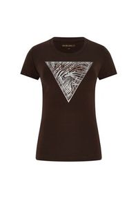 Guess T-Shirt 182454 Brązowy Classic Fit. Kolor: brązowy #4