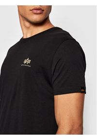 Alpha Industries T-Shirt Backprint 128507CP Czarny Regular Fit. Kolor: czarny. Materiał: bawełna #5