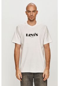 Levi's® - Levi's - T-shirt 16143.0083-Neutrals. Okazja: na spotkanie biznesowe. Kolor: biały. Materiał: dzianina. Wzór: nadruk. Styl: biznesowy #1