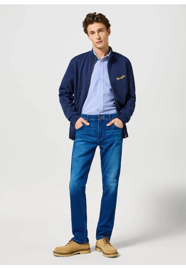 Wrangler - WRANGLER MĘSKIE SPODNIE JEANSOWE WRANGLER GREENSBORO BLUE JAM 112357412