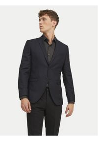 Jack & Jones - Jack&Jones Marynarka Solaris 12141107 Czarny Slim Fit. Kolor: czarny. Materiał: syntetyk