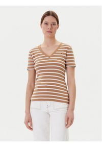 TOMMY HILFIGER - Tommy Hilfiger T-Shirt New Cody WW0WW40584 Brązowy Slim Fit. Kolor: brązowy