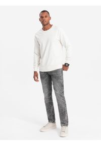 Ombre Clothing - Spodnie męskie jeansowe STRAIGHT LEG - szare V4 OM-PADP-0133 - XXL. Kolor: szary. Materiał: jeans. Styl: klasyczny #1