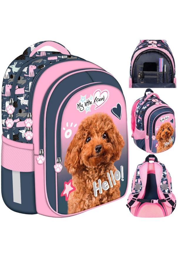 NoName - Plecak 4-komorowy BPL-58 My Little Friend Hello Dog