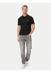 Emporio Armani Polo EM000571 AF20424 UC001 Czarny Regular Fit. Typ kołnierza: polo. Kolor: czarny. Materiał: bawełna #3