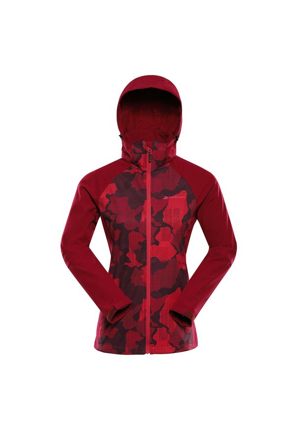 ALPINE PRO - Kurtka damska softshell Alpine Pro Hoora. Kolor: czerwony. Materiał: softshell. Sport: turystyka piesza