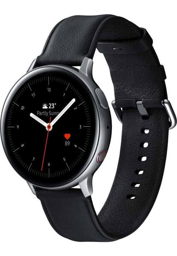 SAMSUNG - Smartwatch Samsung Galaxy Watch Active 2 Stainless Silver 44mm Czarny (SM-R825FSSADBT). Rodzaj zegarka: smartwatch. Kolor: czarny