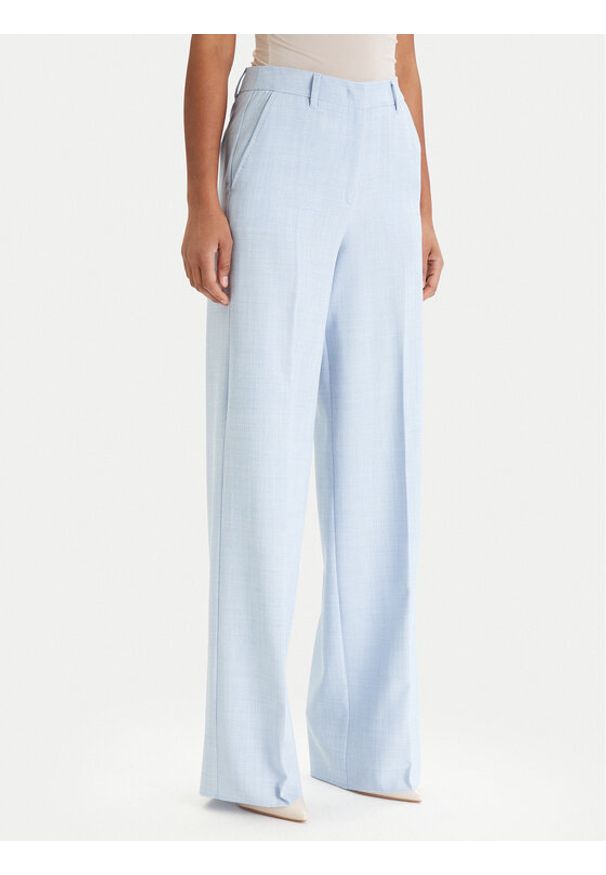 Marella Spodnie materiałowe Giunchi 2613131101 Błękitny Straight Fit. Kolor: niebieski. Materiał: syntetyk