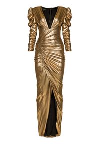 Babylon Sukienka wieczorowa S00946 Złoty Regular Fit. Kolor: złoty. Styl: wizytowy #2