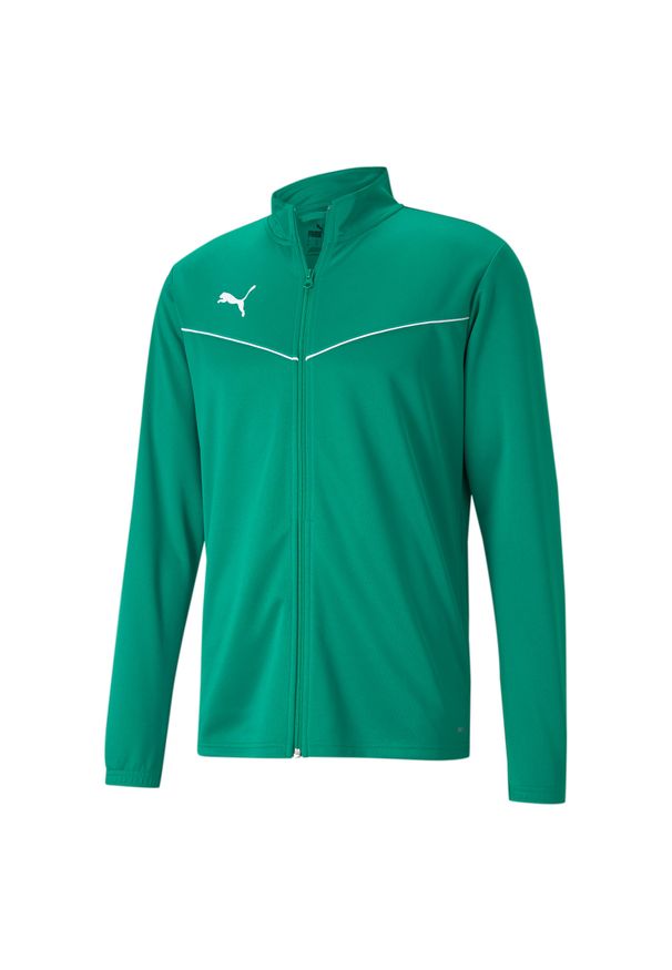 Bluza piłkarska męska Puma teamRISE Training Poly Jacket. Kolor: zielony, biały, wielokolorowy. Sport: piłka nożna