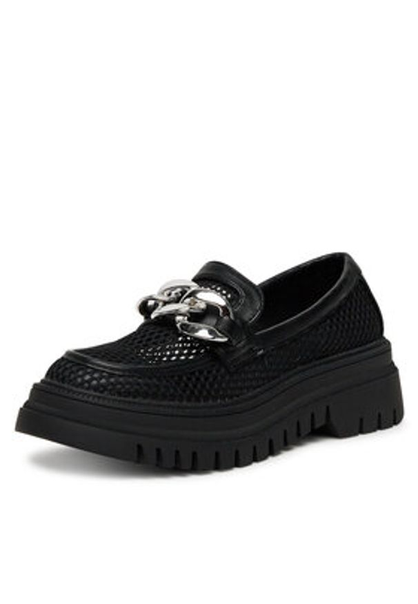 DeeZee Loafersy 60062D-2 Czarny. Kolor: czarny. Materiał: syntetyk, materiał