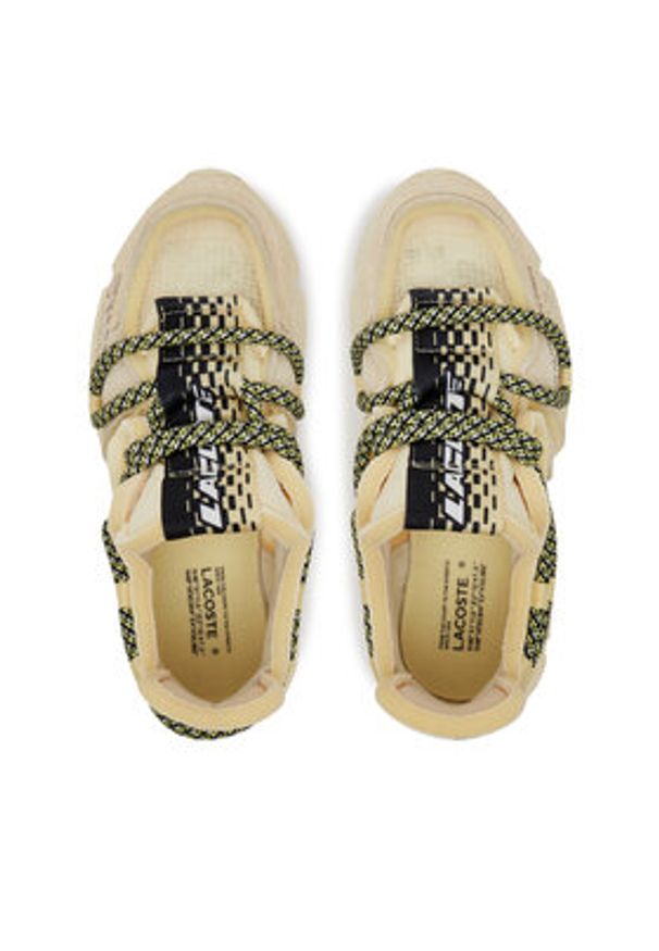 Lacoste Sneakersy 7-49SFA0014 Żółty. Kolor: żółty. Materiał: skóra