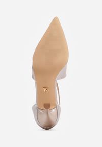 Renee - Złote Szpilki VICES ze Skrzyżowanymi Paseczkami i Wkładką ze Skóry Naturalnej Dalimara. Kolor: złoty. Materiał: skóra. Obcas: na szpilce. Styl: elegancki #3