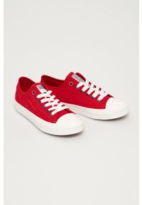 Cross Jeans Tenisówki damskie kolor czerwony. Nosek buta: okrągły. Zapięcie: sznurówki. Kolor: czerwony. Materiał: guma #4
