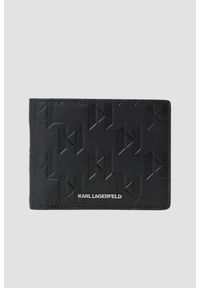 Karl Lagerfeld - KARL LAGERFELD Czarny portfel skórzany Loom Bifold. Kolor: czarny. Materiał: skóra #1